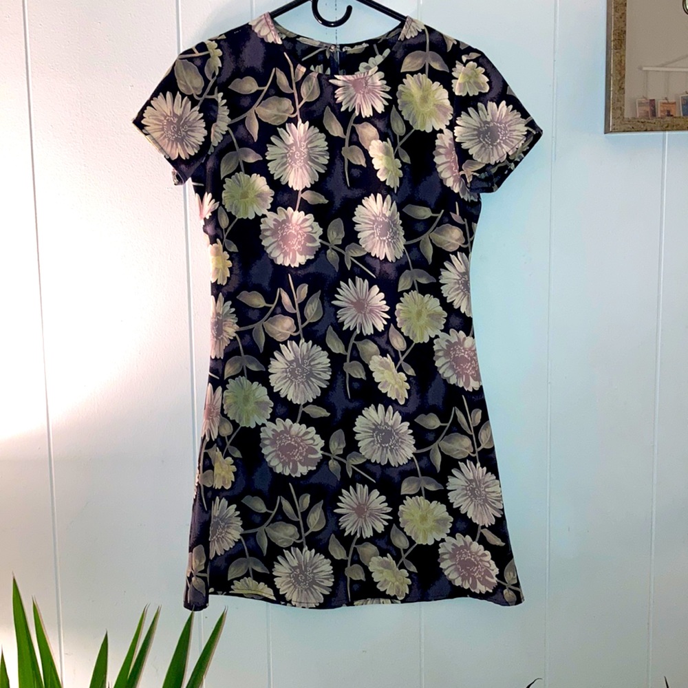 Vintage 90s Black/Gray Short Dress